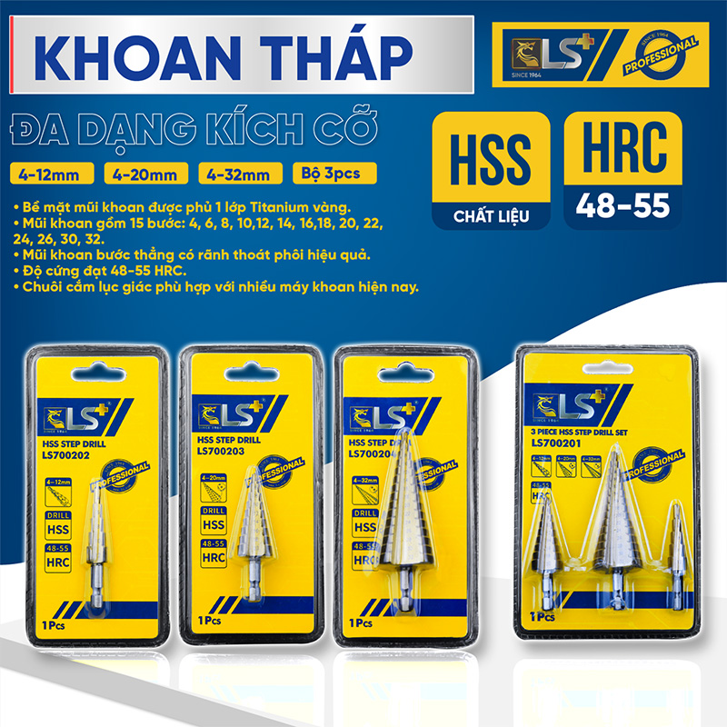 mũi khoan tháp ls+ mui khoan thap ls